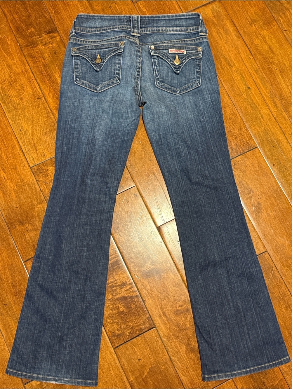 Hudson Y2K Low Rise Jeans Dark Indigo Flare Jeans 27x30 - Picture 3 of 6
